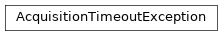 Inheritance diagram of toil.batchSystems.abstractBatchSystem.AcquisitionTimeoutException